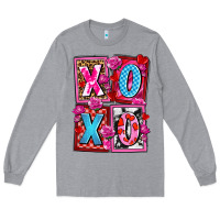 Heather Grey xoxo with roses and candies olivia Long Sleeve Tee - OliviaCreatesArt