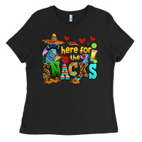 Black here for the snacks Ladies Tee - AdoDesignShop
