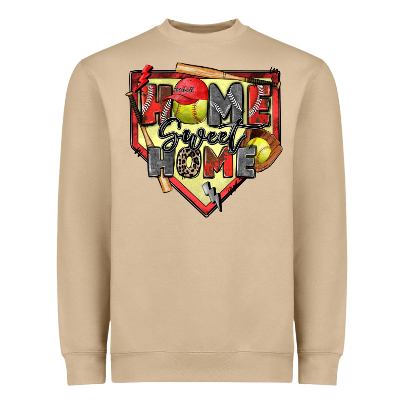Home Sweet Home Softball Heavyweight Sweatshirt by Zillion Design Studio | Teevron