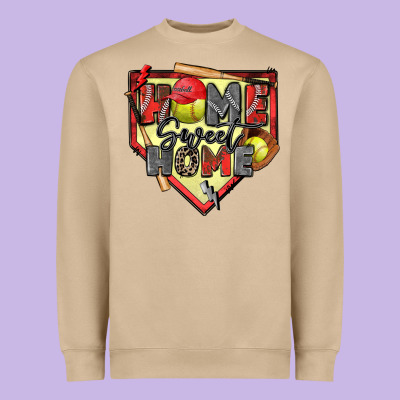 Home Sweet Home Softball Heavyweight Sweatshirt Designed By Zillion Design Studio