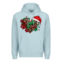 Blue Mist santa paws christmas heart Premium Hoodie - MaliasSmallBusiness