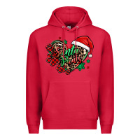 Cardinal santa paws christmas heart Premium Hoodie - MaliasSmallBusiness