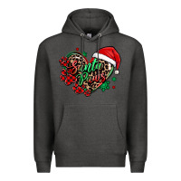 Charcoal Heather santa paws christmas heart Premium Hoodie - MaliasSmallBusiness