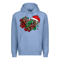 Colony Blue santa paws christmas heart Premium Hoodie - MaliasSmallBusiness