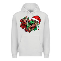 Dove Grey santa paws christmas heart Premium Hoodie - MaliasSmallBusiness