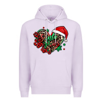 Lilac santa paws christmas heart Premium Hoodie - MaliasSmallBusiness