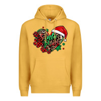 Mustard santa paws christmas heart Premium Hoodie - MaliasSmallBusiness