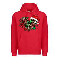 Red santa paws christmas heart Premium Hoodie - MaliasSmallBusiness