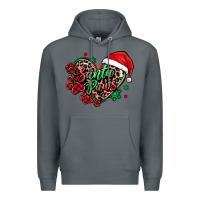 Rock santa paws christmas heart Premium Hoodie - MaliasSmallBusiness