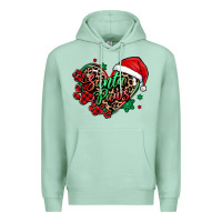 Seafoam santa paws christmas heart Premium Hoodie - MaliasSmallBusiness