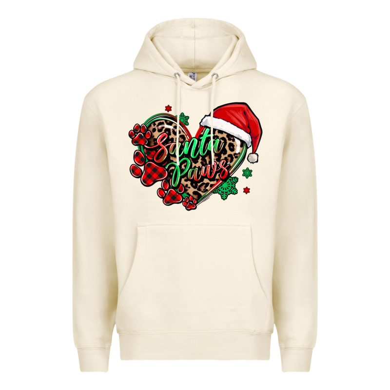 Santa Paws Christmas Heart Premium Hoodie by MaliasSmallBusiness | Teevron