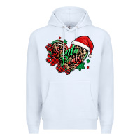 White santa paws christmas heart Premium Hoodie - MaliasSmallBusiness