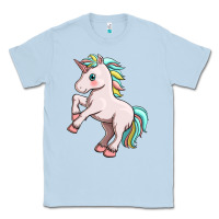 Dusty Blue cute unicorn Classic Tee - FaDigitalArtStudio