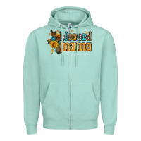 Seafoam blessed mama Zipper Hoodie - AdoDesignShop