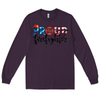 Plum proud firefighter Long Sleeve Tee - HRA Design Shop