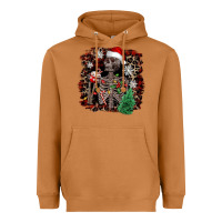 Meerkat Skeleton with coffee cup Christmas Heavyweight Hoodie - NancyCooperArtShop