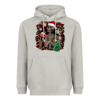 Moon Dust Skeleton with coffee cup Christmas Heavyweight Hoodie - NancyCooperArtShop