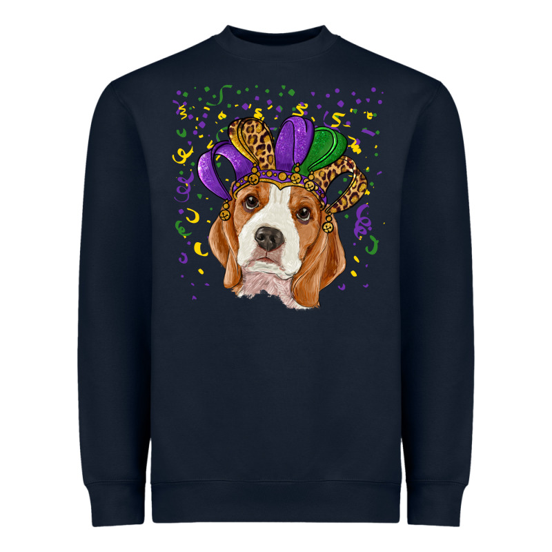Mardi Gras Beagle Heavyweight Sweatshirt by RanaPortraitStore | Teevron