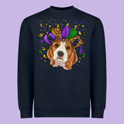Heavyweight Sweatshirt Mardi gras beagle