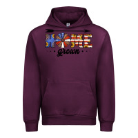 Mauve Wine home grown american flag windmill Urban Hoodie - Jasminsmagicworld