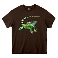 Chocolate Brown İguana Heavy Core Tee - LillyAllenDesigns