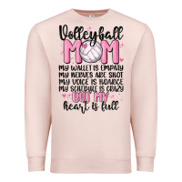 Pale Pink volleyball mom Premium Sweatshirt - MaliasSmallBusiness