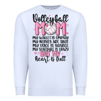 White volleyball mom Premium Sweatshirt - MaliasSmallBusiness