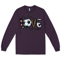 Plum for the love of the game socer Long Sleeve Tee - CowhideDigitalArt