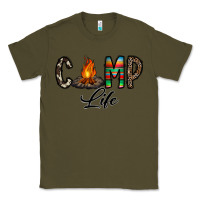 Army Green camp life Classic Tee - CowhideDigitalArt