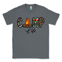 Charcoal Heather camp life Classic Tee - CowhideDigitalArt