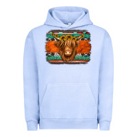 Pigment Grape Ice highland cow western background Urban Hoodie - Jasminsmagicworld