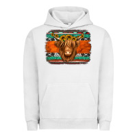 Pigment Lunar Rock highland cow western background Urban Hoodie - Jasminsmagicworld