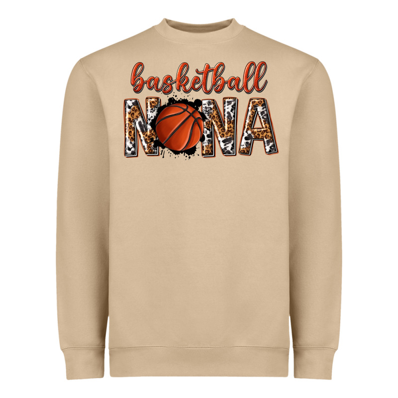 Basketball Nana With Leopard Heavyweight Sweatshirt by texasbilliewilder | Teevron