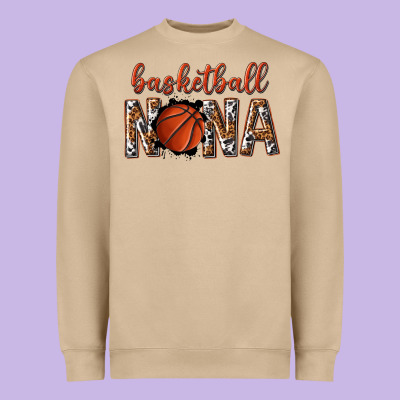 Heavyweight Sweatshirt basketball nana with leopard