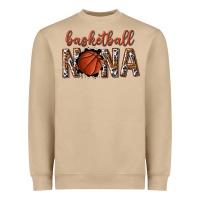 Mushroom basketball nana with leopard Heavyweight Sweatshirt - texasbilliewilder