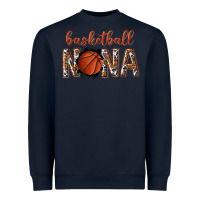 Navy basketball nana with leopard Heavyweight Sweatshirt - texasbilliewilder
