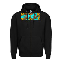 Black skeleton coffee and coffee plants 11 oz Zipper Hoodie - Artiststas