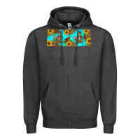 Charcoal Heather skeleton coffee and coffee plants 11 oz Zipper Hoodie - Artiststas