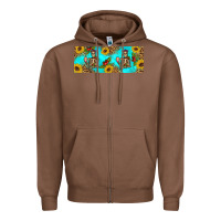 Chestnut skeleton coffee and coffee plants 11 oz Zipper Hoodie - Artiststas