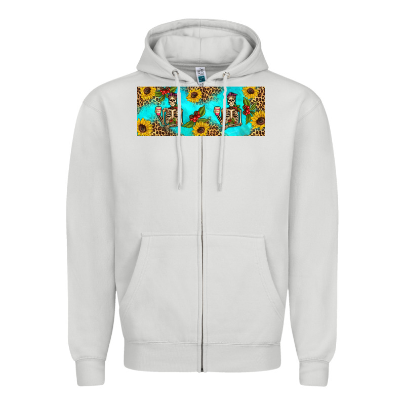 Skeleton Coffee And Coffee Plants 11 Oz Zipper Hoodie by Artiststas | Teevron
