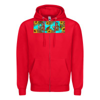 Red skeleton coffee and coffee plants 11 oz Zipper Hoodie - Artiststas