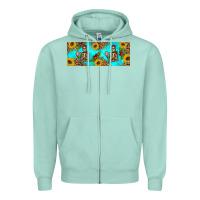 Seafoam skeleton coffee and coffee plants 11 oz Zipper Hoodie - Artiststas