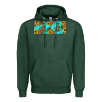 Sports Green skeleton coffee and coffee plants 11 oz Zipper Hoodie - Artiststas
