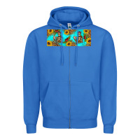 True Royal skeleton coffee and coffee plants 11 oz Zipper Hoodie - Artiststas