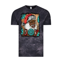 Cloud Black african american santa joy Vintage Tee - RanaPortraitStore
