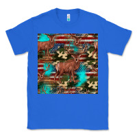 True Royal hunting deer american flag seamless pattern Classic Tee - HRA Design Shop