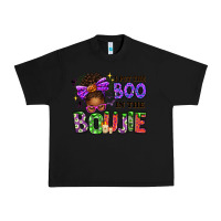 Black I Put The Boo In The Boujie Messy Bun Urban Heavy Tee - texasbilliewilder