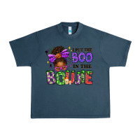 Midnight Navy I Put The Boo In The Boujie Messy Bun Urban Heavy Tee - texasbilliewilder