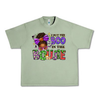 Oil Green I Put The Boo In The Boujie Messy Bun Urban Heavy Tee - texasbilliewilder