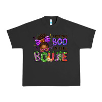 Pigment Black I Put The Boo In The Boujie Messy Bun Urban Heavy Tee - texasbilliewilder